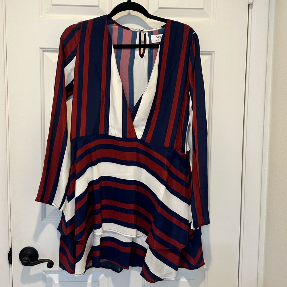SIR the label 100% silk striped dress